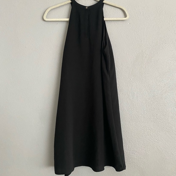 Aqua Dress Size Small Black Halter Mini Length High Neckline Shift Style - Picture 5 of 7